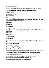 Đề thi học kỳ 2 môn Lịch sử 7